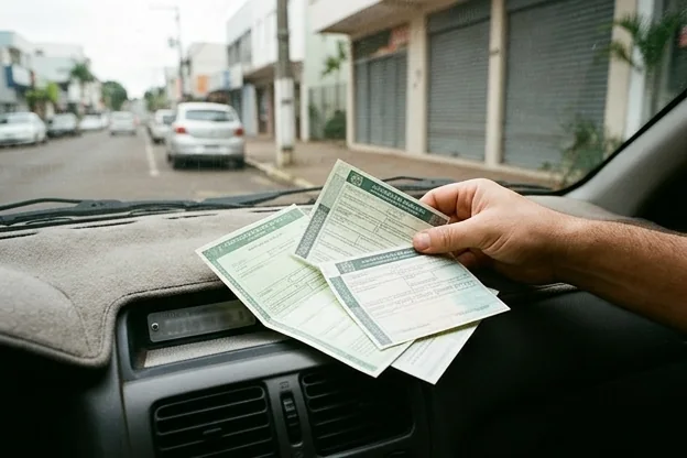 Documentos veiculares apresentando informações claras e detalhadas sobre a importância da documentação em Chapecó.