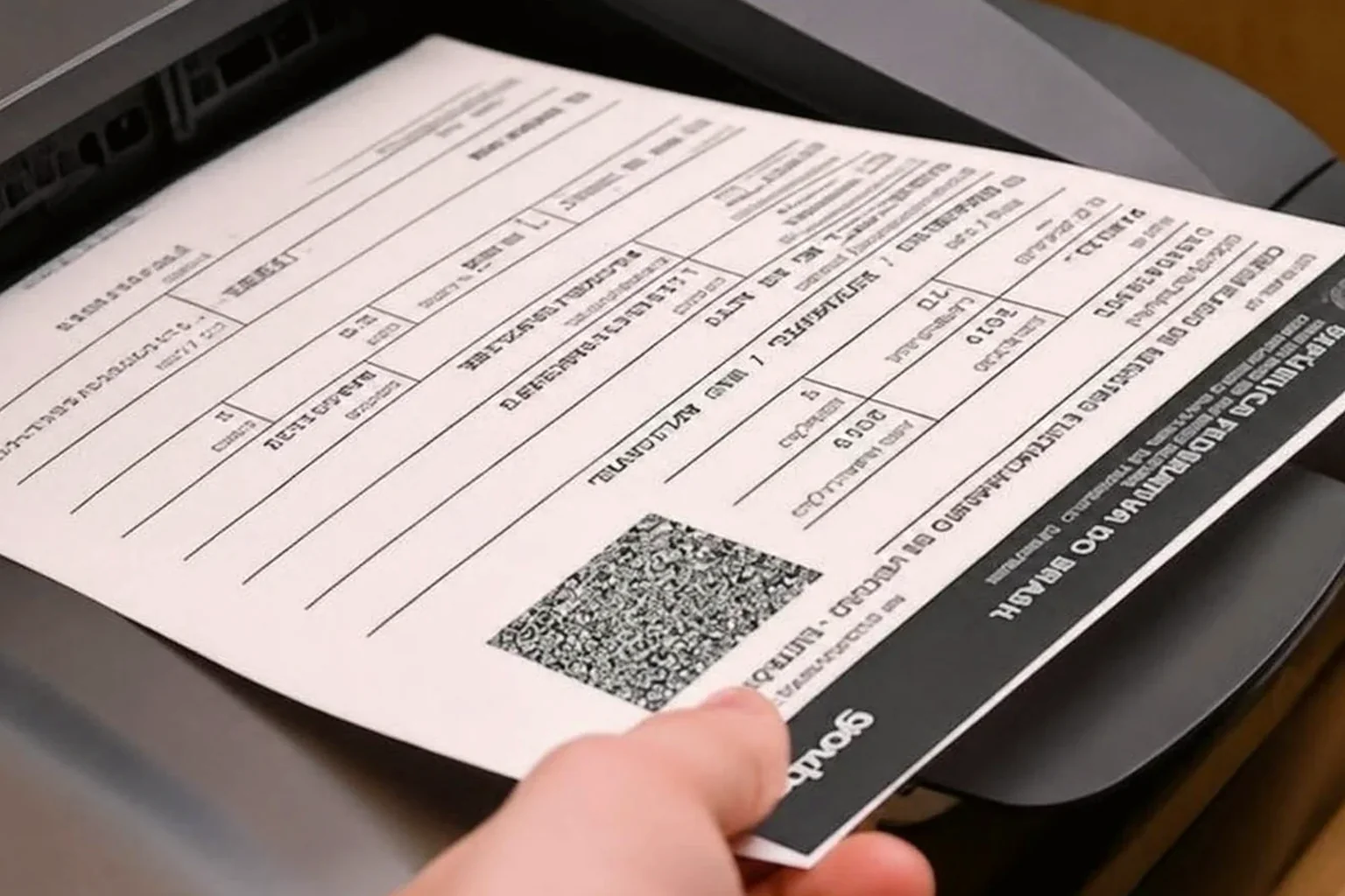 Impressora realizando a impressão de documentos de despachante em Chapecó.